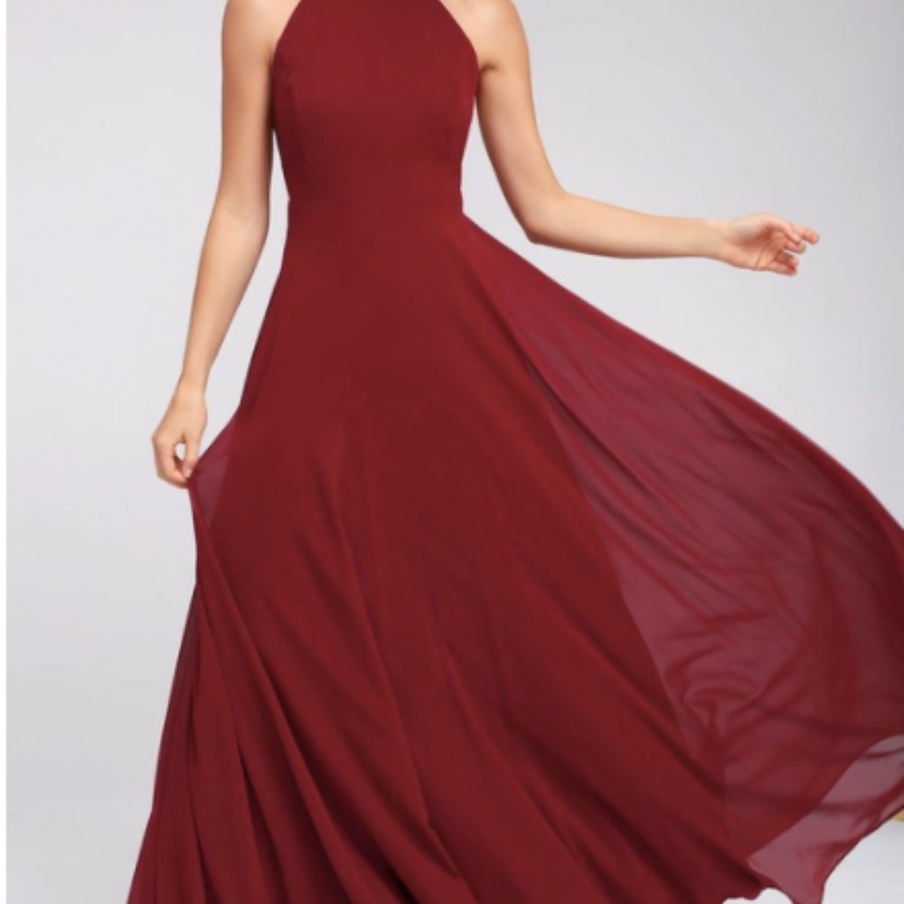Lulus Wine Red Maxi Dress